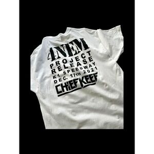2021 Chief Keef Tshirt White Size XXL 4Nem Project Release K1 Speedway Figurine